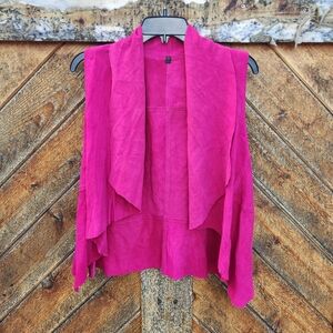 NWOT Genuine Suede Drape Front Open Vest Shrug from Argentina